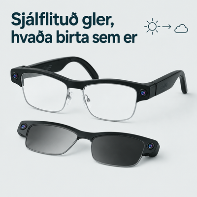 Dreamova Vista Air Black Square — AI Snjöll Gleraugu með Sjónrakningu
